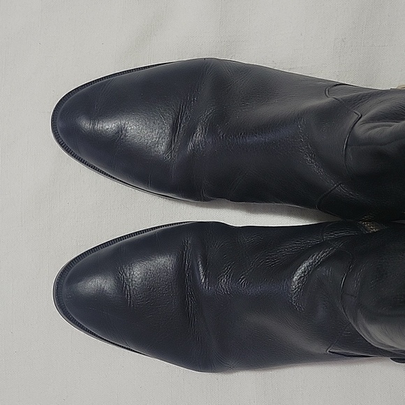 Michael Kors Studded Black Leather Tall Equestrian Boots - Size 8.5 - Picture 7 of 9